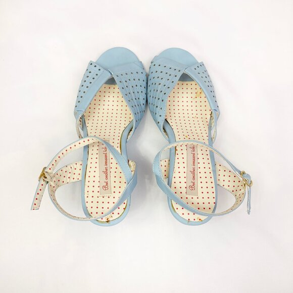 BAIT Footwear powder blue wedge sandals size US 7 - Picture 4 of 5